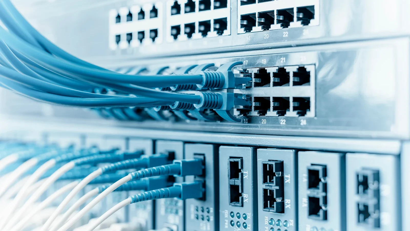 Enterprise network switches and structured patching